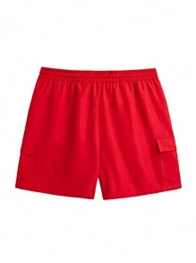 Manfinity VCAY 2pcs/Set Men Plus Size Casual Loose Short Sleeve T-Shirt And Drawstring Shorts Outfits - Multicolor - View 14