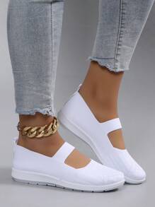 Giày thể thao thông thường dành cho nữ, thoải mái, thoáng khí, nhẹ và thời trang - trắng - Xem 7