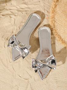 Fashion New Style Plus Size Women's Flat Pointed Toe Sandals, Versatile And Comfortable Flat Shoes