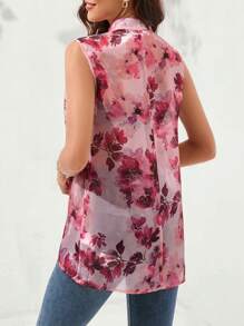 SHEIN Clasi Áo Sơ Mi Nữ Sheer Layering Mùa Hè - Nhiều màu - Xem 5
