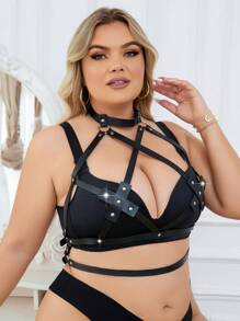 Accessoires de soutien-gorge à lanières à la mode pour femmes de grande taille - Noir - Voir 3