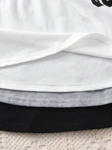 SHEIN Explorewe Holiday,Summer,TravelTween Girls' Casual Digital Print Drawstring Waist Skirt, Summer - Multicolor - View 5