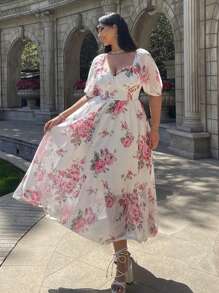 Flirla Fresh And Delicate Spaghetti Strap Chiffon Dress With Chest Cup Design - White - View 7
