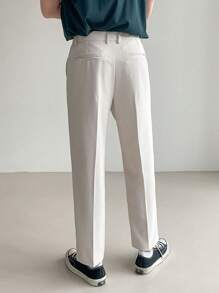 DAZY Men's Plain Color Simple Daily Suit Pants For All Seasons