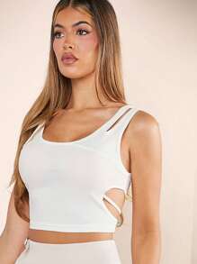 Hauture Cut Out Strap Sleeveless Tank Summer Tops