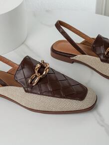 Neuankömmling quadratische Zehen Lässig Schuhe mit flachem Absatz