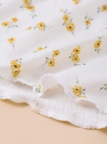 Tween Girl Simple Floral Printed Camisole Top Underwear - Multicolor - View 5