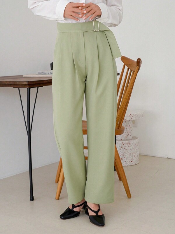 Aveloria Cinturón de pantalón de zanahoria de hebilla de metal para mujer, ideal para pantalones de traje de oficina