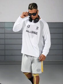 Gym Rark Boyfriend Style Men's Fashionable Daily Loose Fit Printed Long Sleeve Sports Sweatshirt Boyfriend Style Men Sweatshirt - Multicolor - View 1