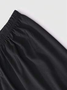 Men's Simple Solid Color Shorts, 2pcs Homewear Sleep Shorts Set