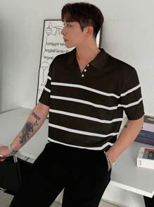 DAZY Men's Striped Knitted Top For Summer