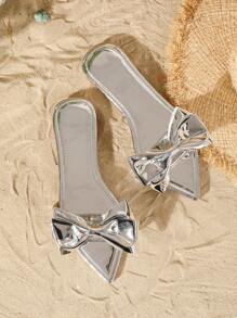 Fashion New Style Plus Size Women's Flat Pointed Toe Sandals, Versatile And Comfortable Flat Shoes