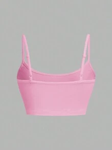 SHEIN EZwear Casual & Simple Cherry Pattern Brief Crop Top For Women, Sexy & Slim-Fit Top, Suitable For Summer