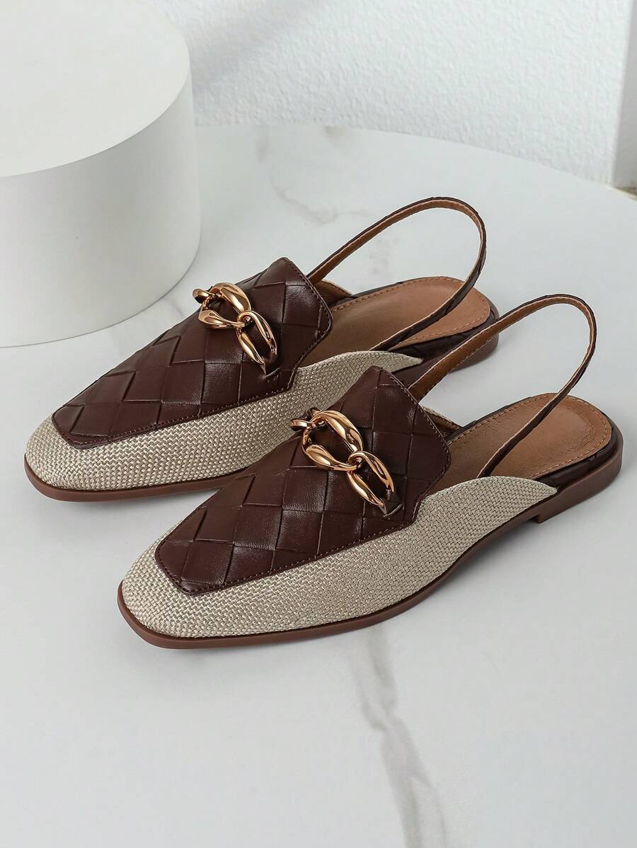 Neuankömmling quadratische Zehen Lässig Schuhe mit flachem Absatz