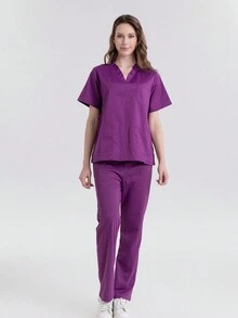 Stretch Women Scrub Uniforms Nurse Set