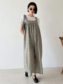 FRIFUL Combinaison simple de couleur unie pour femmes pour un port quotidien, combinaisons pour femmes, ensembles de détente pour femmes - Gris - Voir 4