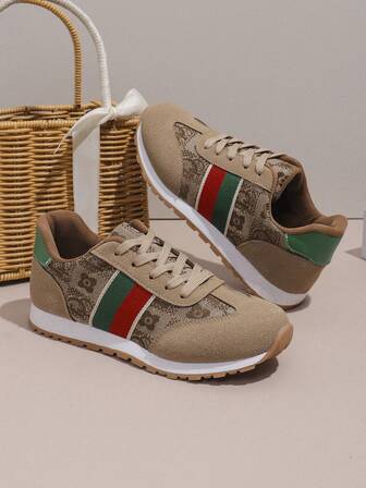 Fall/Winter 2025 Spring/Summer Fashionable Women's Sports Shoes, Anti-Slip Comfortable Casual Lace-Up Sneakers, Suitable For Leisure, Travel, Outdoor Sports