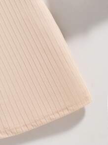 Tween Girl Palm Tree Printed Knitted Sleeveless Dress, Breathable And Light For Summer Vacation,Holiday,Summer,Travel - Apricot - View 3