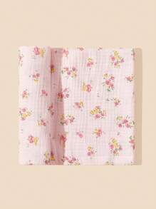 1pc Floral Patterned Soft, Comfortable, And Breathable Baby Swaddle Blanket - Multicolor - View 1