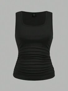 SHEIN LUNE Bộ 3 áo tank top nữ màu trơn, kiểu dáng giản dị, ôm sát cơ thể, hoàn hảo cho mùa hè. - Nhiều màu - Xem 6