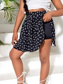 SHEIN 少女短裤 - 黑色 - 查看 3