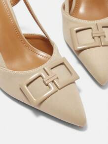 CUCCOO BIZCHIC 女士时尚优雅驼色镂空商务鞋优雅基础款商务休闲商务别致圣诞秋季新年假期 - 駝色 - 查看 7