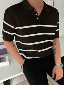 DAZY Men's Striped Knitted Top For Summer