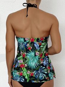 女士彩色随机吊带分体泳衣 夏季 - 彩色 - 查看 2