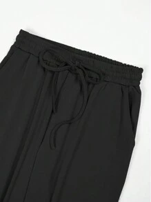 INAWLY Ladies' Solid Color Simple Casual Rope Shorts Graduation,Back To School Outfits,Graduation,Teacher Outfits For Women,Back To School