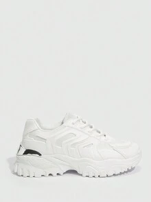 Vate Women Shoes Fashion Thick Sole All-Match White Sports Shoes Sports Shoes Casual Shoes - White - View 4