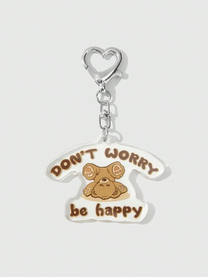 Kawaii 166225 Inverted Bear Pattern Keychain & Keyring