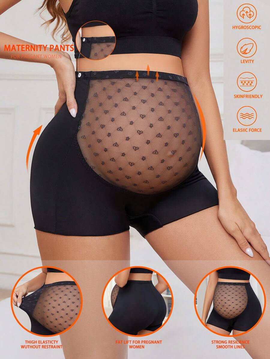 Moonlight&Mama Đồ lót bán trong suốt đơn giản dành cho bà bầu màu trơn hàng ngày - màu đen - Xem 1