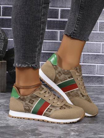 أحذية رياضية نسائية عصرية خريف/شتاء 2025 ربيع/صيف، أحذية رياضية كاجوال مريحة مضادة للانزلاق بنظام ربط، مناسبة للأوقات الحرة والسفر والرياضات الخارجية