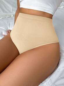 Women's High Waist Tummy Control Body Shaper Pants, 1pc - Apricot - View 4