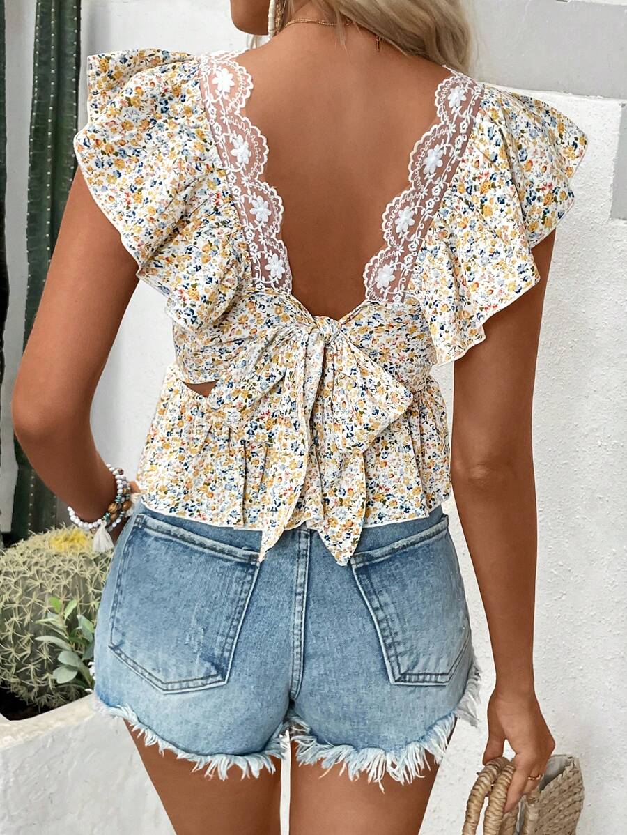 SHEIN LUNE Women's Simple Daily Shirt With Floral Pattern | SHEIN USA