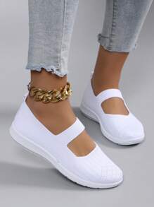 Giày thể thao thông thường dành cho nữ, thoải mái, thoáng khí, nhẹ và thời trang - trắng - Xem 2