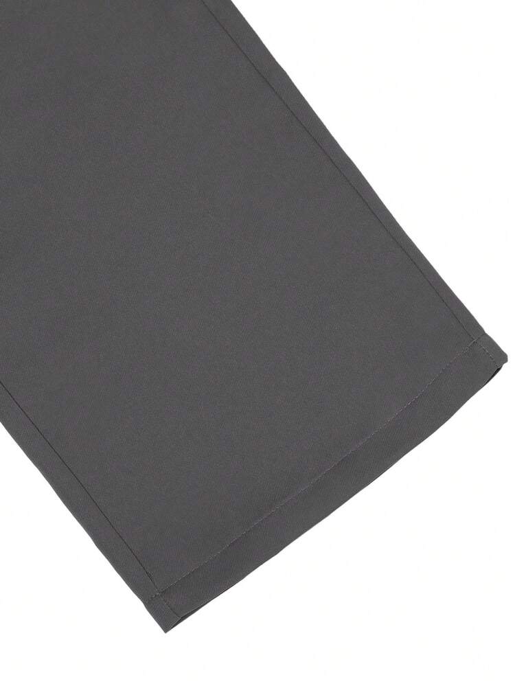 Men's Drawstring Waist Casual Fit Wide Leg Cargo Pants With Pockets