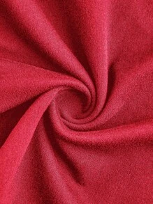 SHEIN ICON Women T-Shirts Rib-Knit Plain Casual - Merah - View 4