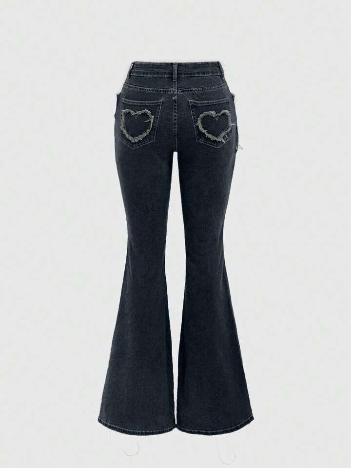 パンツ 00s archive gimmick flare pants y2k punk Our Grunge Punk Y2K Vintage Flare Jeans For Women, Pocket