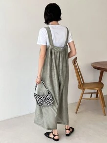 FRIFUL Combinaison simple de couleur unie pour femmes pour un port quotidien, combinaisons pour femmes, ensembles de détente pour femmes - Gris - Voir 5