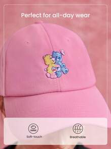 GLOWMODE X Care Bears™ 透氣排汗繡花反光帽，適用於運動和日常休閒 - 粉色 - 查看 4