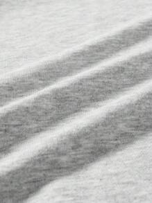 SHEIN EZwear Casual Minimalist Printed Hoodie Sweatshirt For Women, With Ocean Graphic, Shark Print, Coral Print, Or Slogan Print, Loose Fit Long Sleeve Back To School Fall And Winter Clothing Autumn And Winter Back To School