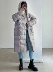 RueChic 女款連帽長袖拉鍊加厚夾克