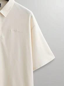 Manfinity VCAY 2pcs Knitted Casual Polo Shirt Set