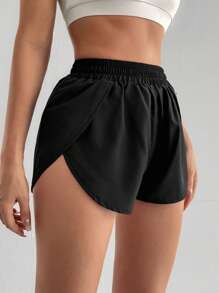 Powerista Women's Side Zipper Pocket 2 In 1 Athletic Shorts Women Sweat Short, Gym Short, Biker Short Comfy Short - Black - View 5