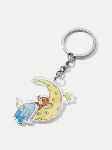 TOM & JERRY X SHEIN Llavero acrílico con patrón de dibujos animados para bolsos y mochilas - Multicolor - Ver 4