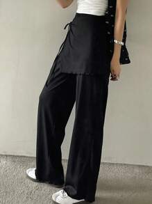DAZY New Autumn Business Casual Style Patchwork Flared Women Pants