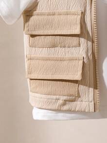 SHEIN 寶寶男孩禮服時尚俊俏3入組套裝 - 卡其色 - 查看 6