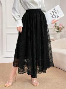 Mulvari Conjunto de vestido maxi elegante y vintage de mujer con falda tipo paraguas de unicolor