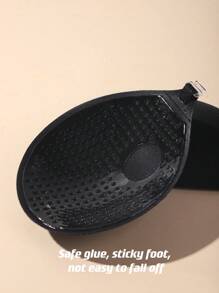 New Breathable Mesh Material Round Cup Shaped Bra Inserts Push-Up Pads 1 Pair With Black Color & 1 Shoulder Strap